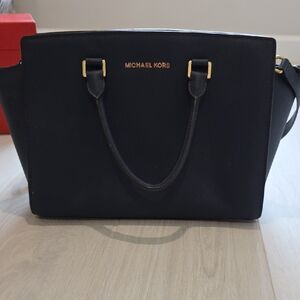 Michael Kors Navy Satchel